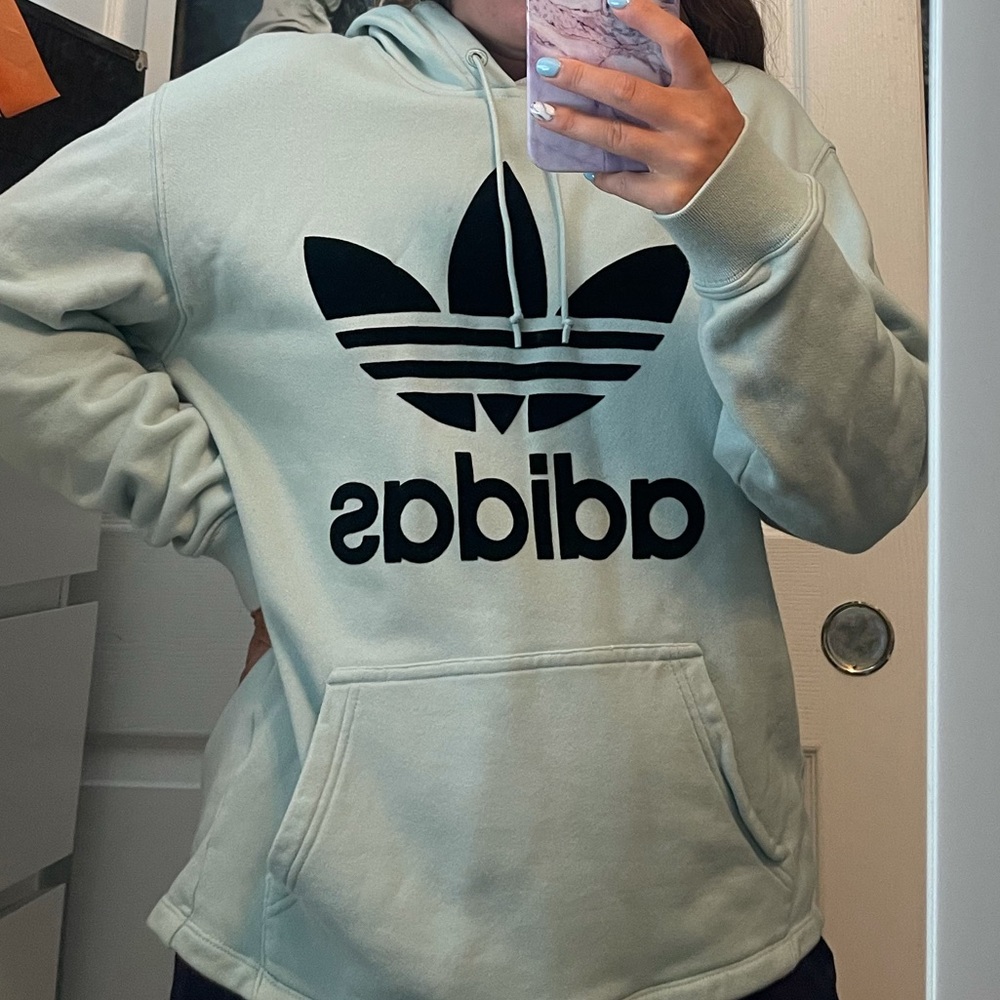 Adidas Oversized Mint Hoodie - Picture 2 of 5